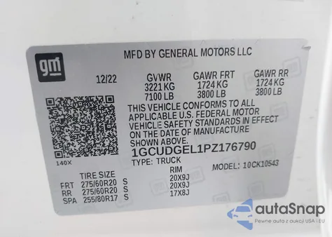 2023 Chevrolet Silverado 1500 4Wd Short Bed Ltz from USA, damaged, VIN 1GCUDGEL1PZ176790